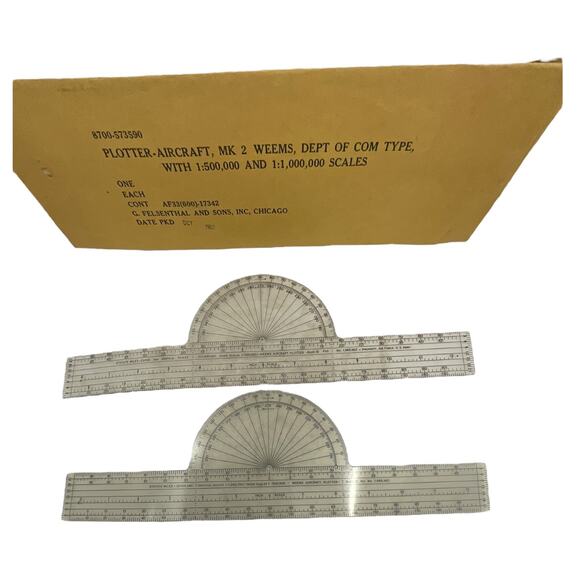 Vintage Weems Aircraft Plotter Mark II 1952 Navigation Tool with Case - Picture 2 of 8